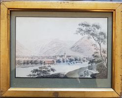 belle gravure 18 ème de Interlaken