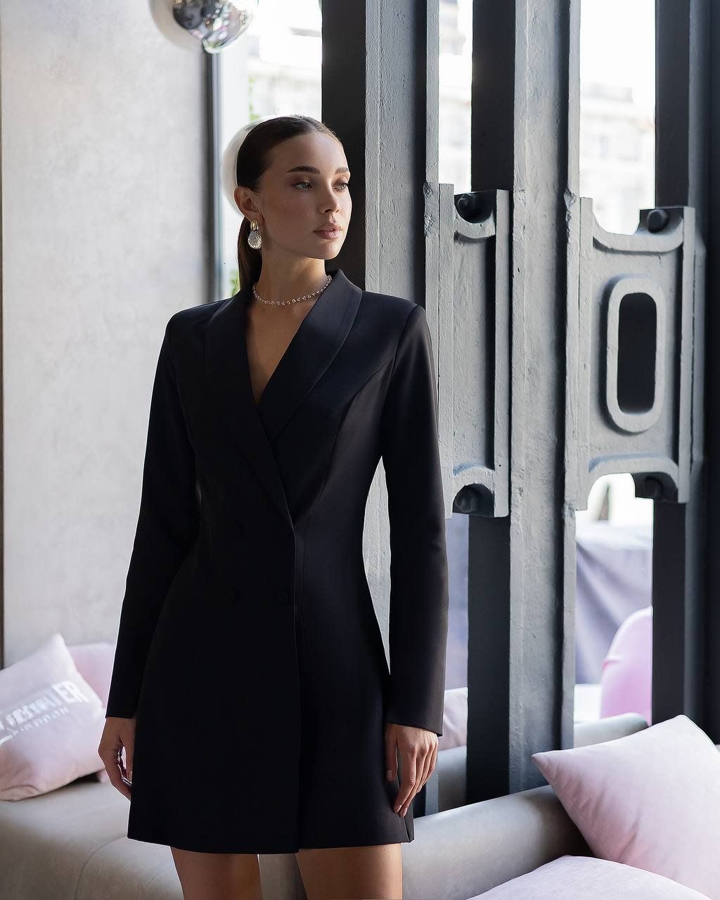 Vestiti: Black Long Blazer Jacket Dress Size: S New – Nuovo e nell'imballaggio originale da Zürich venduto da Ms.Me-Fashion