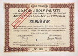 Gustav Adolf Weitzel Dampfpflug- und Dampfwalzen - 1922