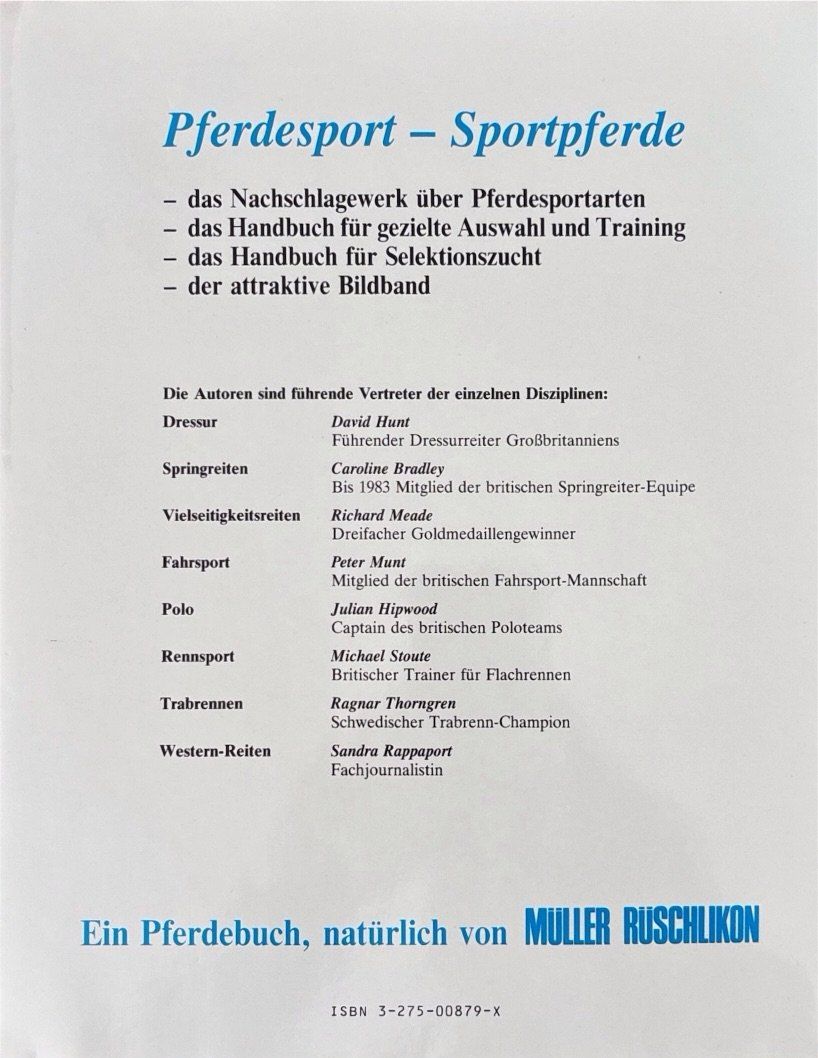 Libri: Pferdesport - Sportpferde – Nuovo (secondo la descrizione) da Sarnen venduto da Livres 1