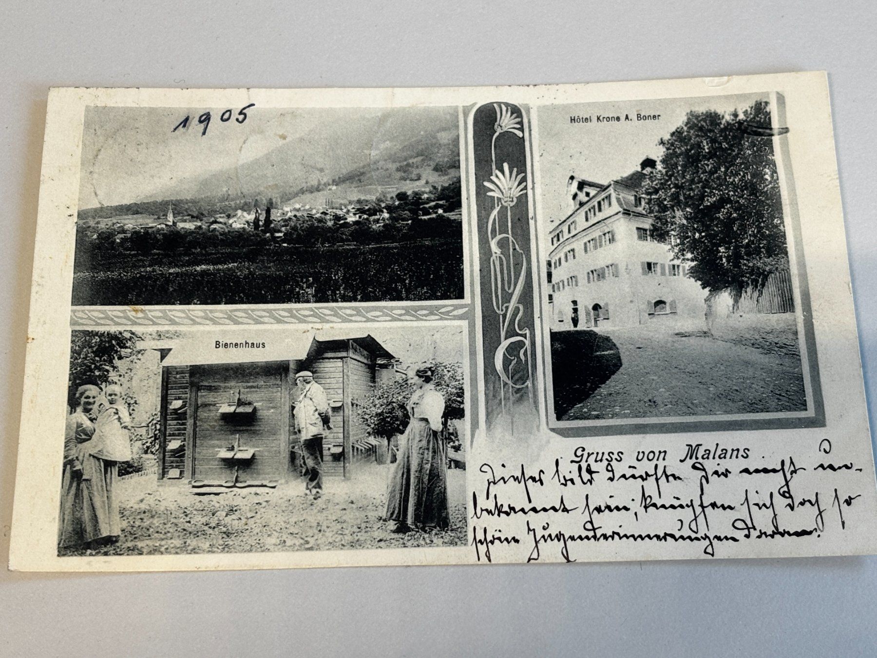 Cartoline postali: AK Malans 1905 – Usato da Triesen venduto da Anatas