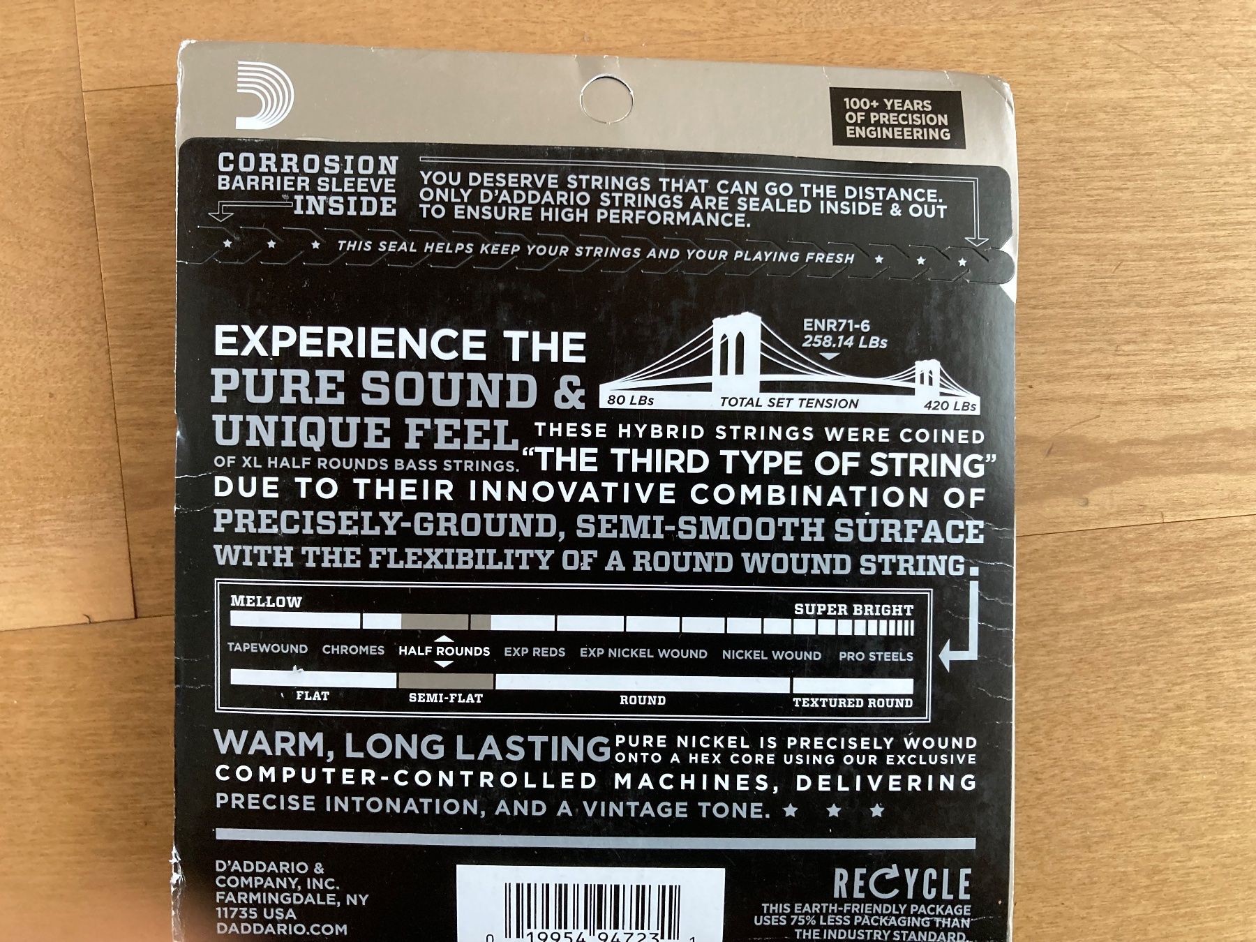 D'Addario Strumenti musicali: Bass-Saiten, 6-string, D'Addario "Half rounds" – Nuovo e nell'imballaggio originale da Muttenz venduto da El_profundo 1