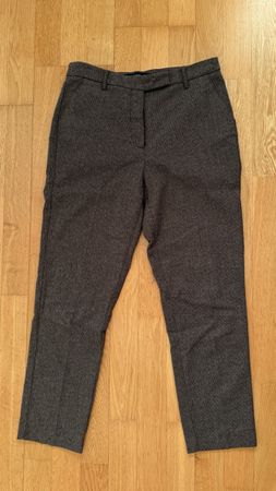 Mango cropped chocolate tailored trousers, size 38