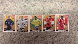 5 autocollants Panini FIFA Extra Stickers bronze  état neuf