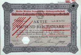 Berlin-Westen Grundstücks-AG, (Galeries Lafayette AG) - 1928