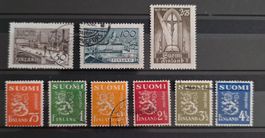 Finnland 1930/40er: Wappenlöwe, Ansichten & Kirche (9 W. ges