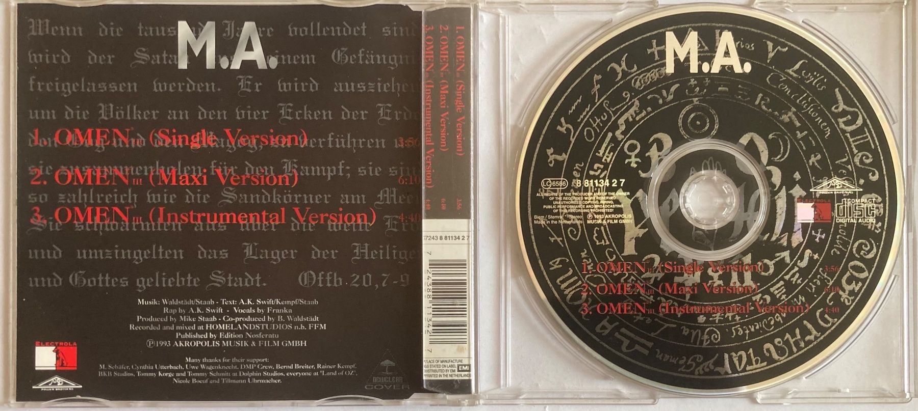 CDs: M.A. - OMEN III – D'occasion à Poliez-Pittet par Newtown-Records 1