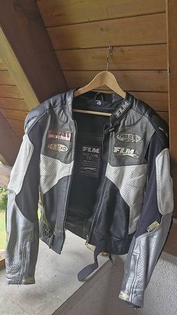 Motorrad Lederjacke FLM Race Gr. 52