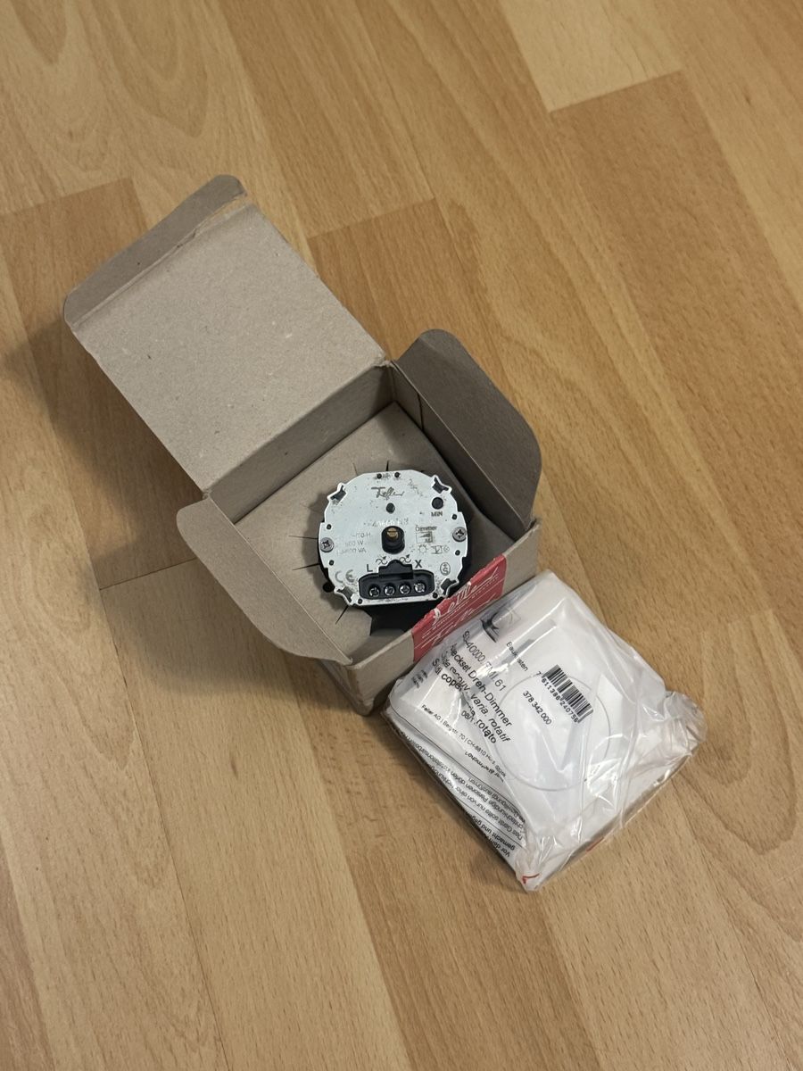 Feller Schalter: Feller Edizio Due Dimmer 40-600W white – Neu und originalverpackt aus Martigny von ddo_2mcv 1