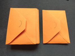 10 Briefumschläge Grösse 7x9cm, Couvert orange klein