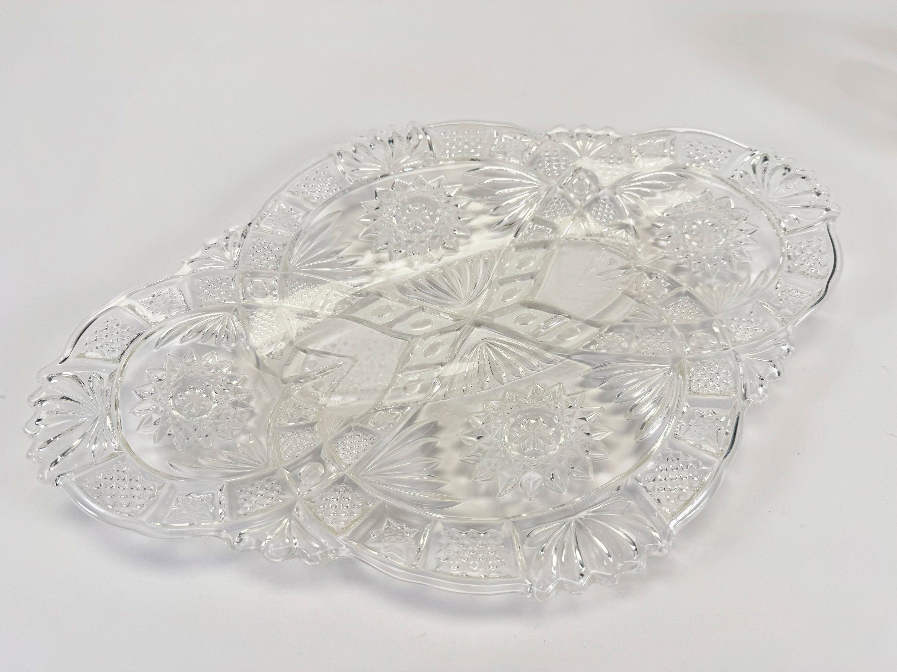 Piatti di portata: Jugendstil Glas-Schale & Glas-Platte mit Schliffdekor – Usato da Winterthur venduto da Anto-Bella 3