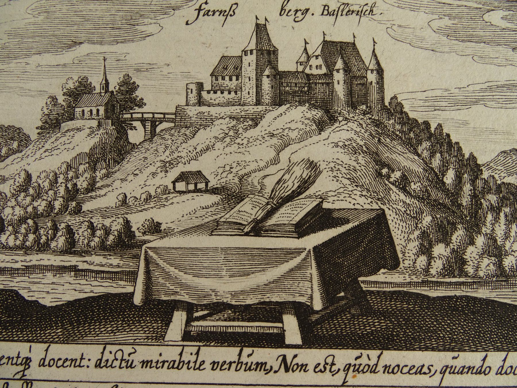 Stiche: FARNSBURG, BASEL-LANDSCHAFT, KUPFERSTICH UM 1630 – Gebraucht aus Grüningen von Kartensammler 2