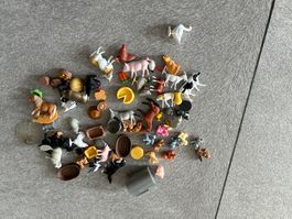 Lot de 70 figurines d'animaux sauvages et de la ferme