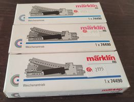 MÄRKLIN: 3 X C-GLEIS WEICHENANTRIEBE 74490 NEU/OVP