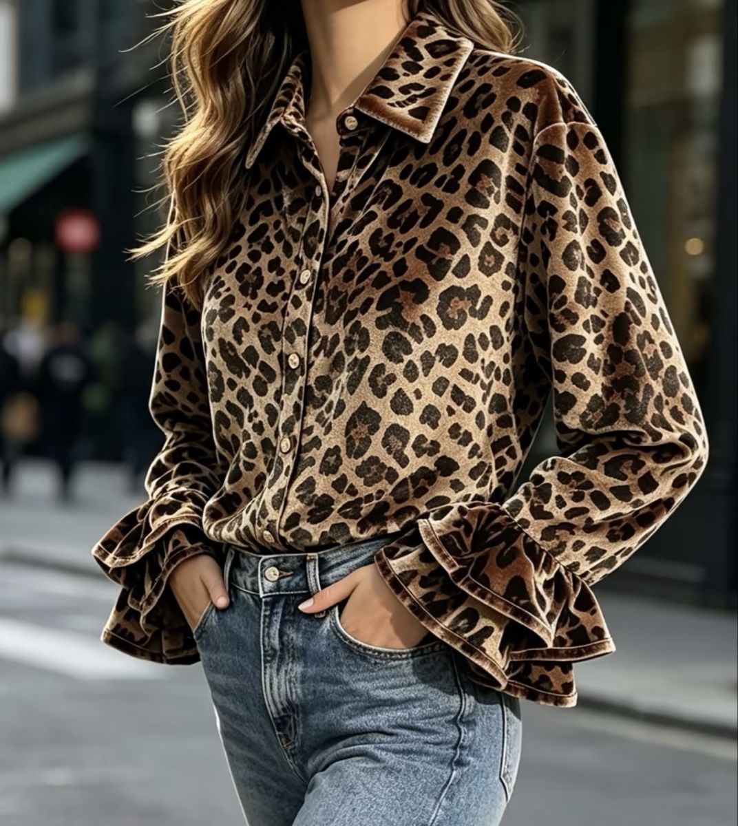 Camicette: Glamour Camicia Velluto Leopardato-tgL- nuova – Nuovo e nell'imballaggio originale da Gordevio venduto da LanaZimm 4