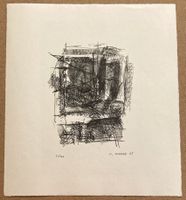 Abstrakte Lithografie, handsigniert 1965 (ID b2557)