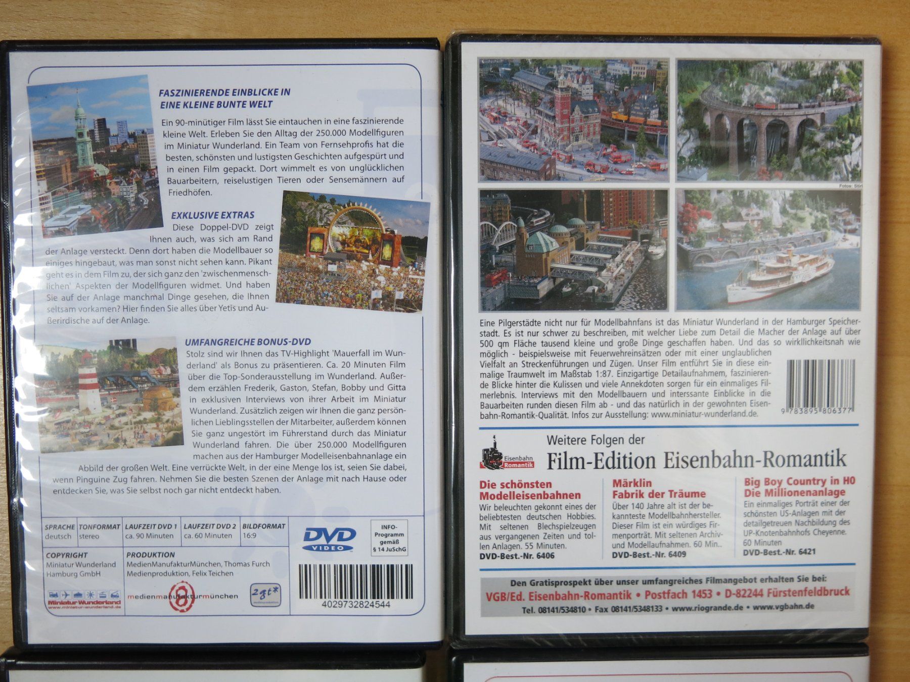 Tutti i DVDs: 4 DVD Eisenbahn Miniatur Wunderland Hamburg – Nuovo (secondo la descrizione) da Sissach venduto da kaupa 1