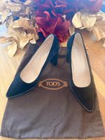 Tod's Pumps Wildleder schwarz Absatzschuhe elegant Gr.38