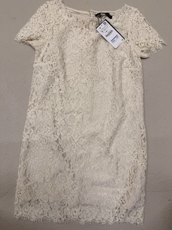 Zara Kleid mit Spitze / ecru NEU!!!