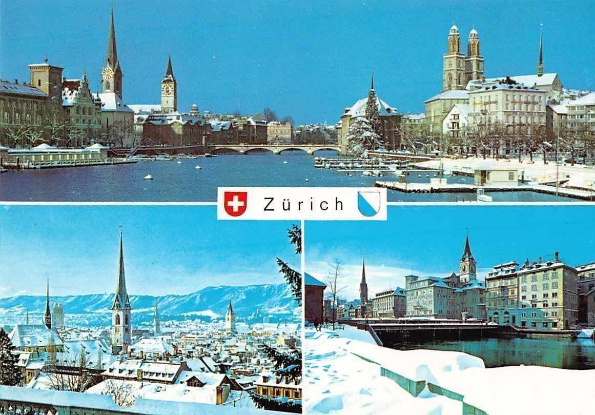 Cartoline postali: GRUSS aus ZÜRICH im WINTER – Usato da Winterthur venduto da SchatzchischtliWinti