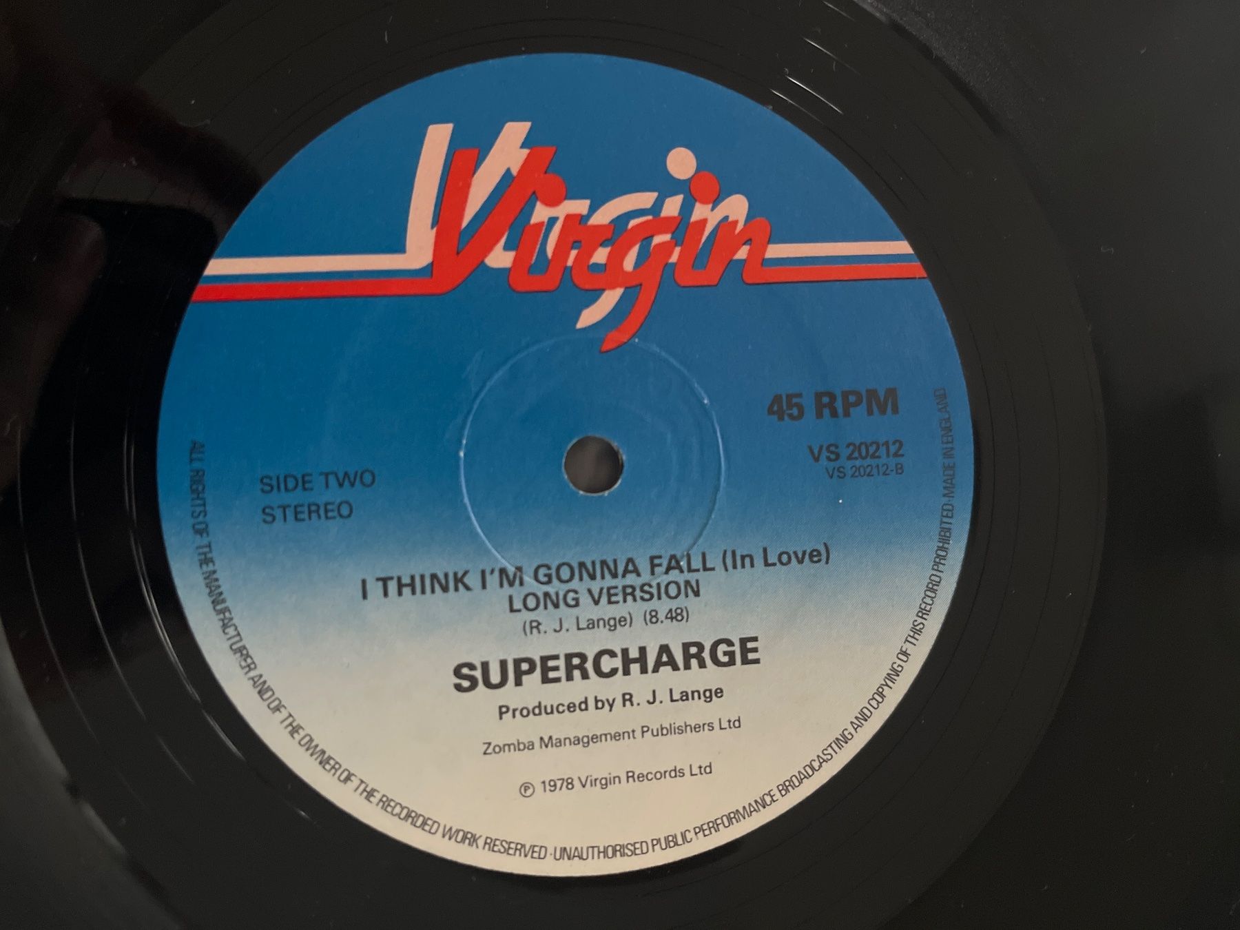 Dischi in vinile: S1833/Supercharge - I Think I'm Gonna Fall – Usato da Frutigen venduto da Philippe_jsp 2