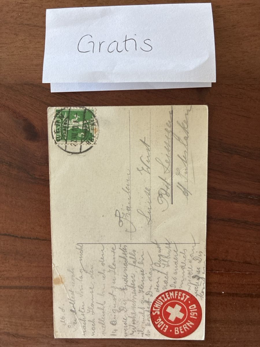 Cartoline postali: 7 Ansichtskarten Schweiz von Berner Bären 1 – Usato da Oftringen venduto da Cla.vD.74 5