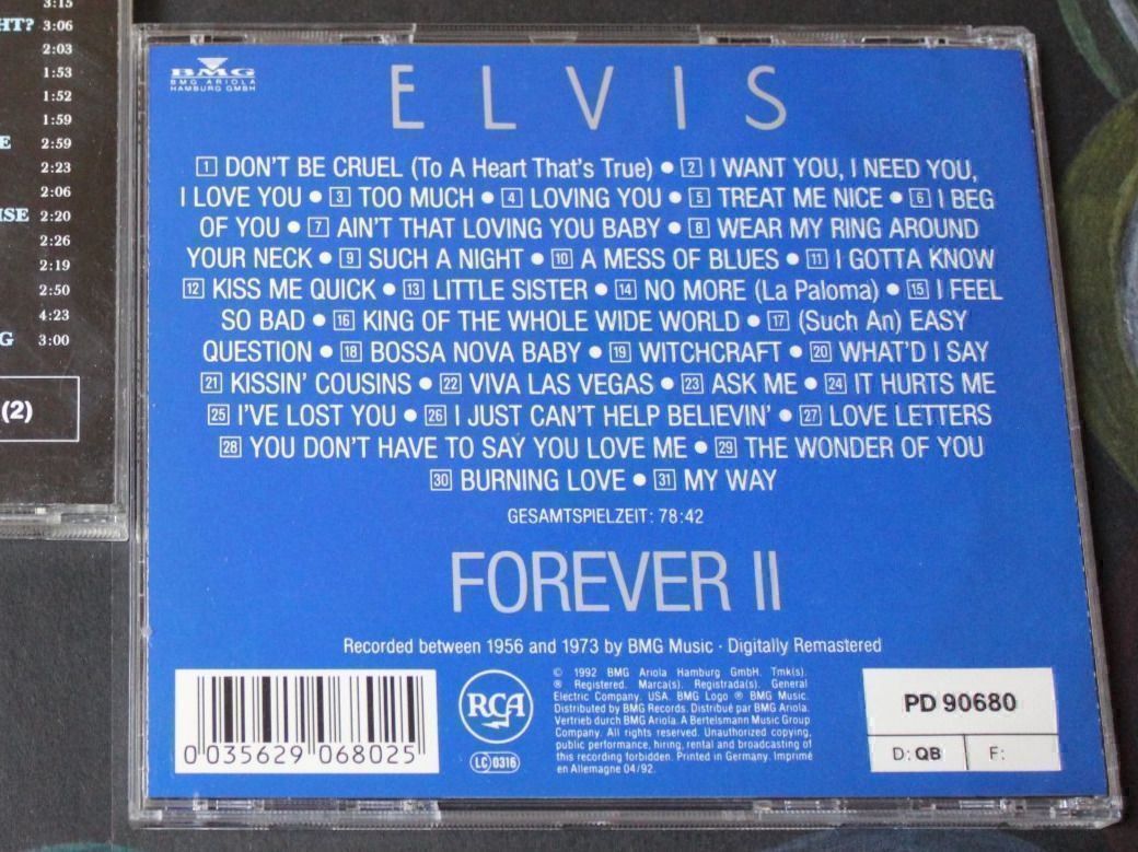 CD: Elvis Presley - Elvis Forever 1 & 2 3CD vergriffen – Usato da Tübach venduto da JamesStone 9