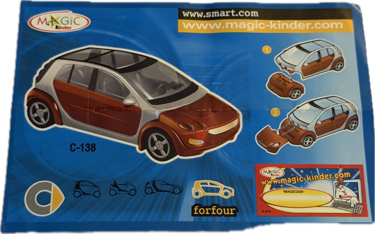 Statuette: Ü-Ei Smart Forfour C-138 Magic Kinder Überraschungsei Auto! – Nuovo (secondo la descrizione) da Unterkulm venduto da Onefrog 5