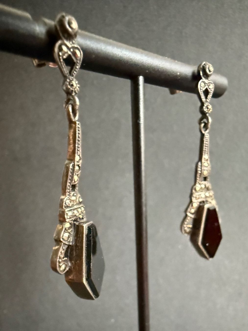 Orecchini pendenti & Orecchini a lobo: Antike Art Deco Silber Ohrstecker 925 – Usato da Spiegel b. Bern venduto da Rogger72 5