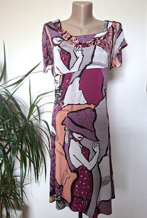 Robe fluide VIV  – Motifs graphiques – Taille M