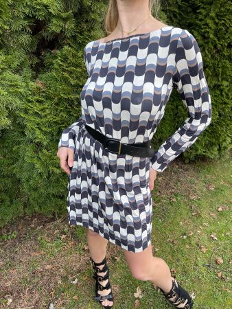 Bell abito di viscosa bagniata in stile Missoni M/L