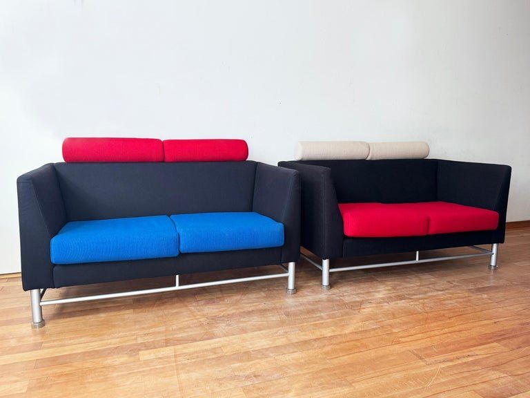 Knoll Sofas: Sottsass Memphis Knoll 80er Eastside 2 Sofa + 1Lounge Sessel – Gebraucht aus Basel von PorcelainKitten 1