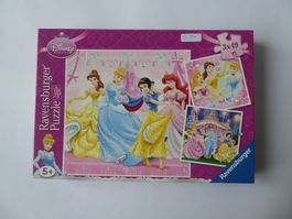3 tolle Ravensburger Schneewittchen Puzzle, Disney, 3x49 T.