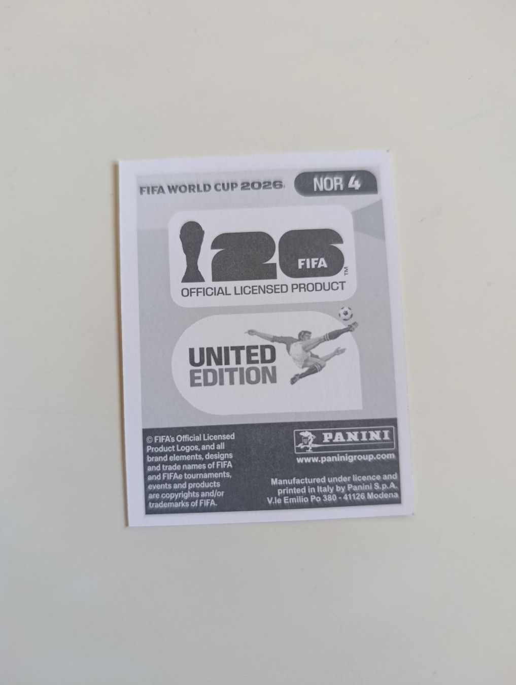 Panini Carte collezionabili: Panini World Cup 2026 NOR 4 – Nuovo (secondo la descrizione) da Lavey-Village venduto da pas_7xd2 1