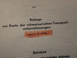 Verzeichnisse SBB, ÖV 1950 wichtige Infoquelle!