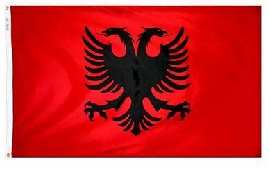 Fahnen: Drapeau Flag Albanie 90x150cm – Neu und originalverpackt aus Renens VD von Accessoryworld