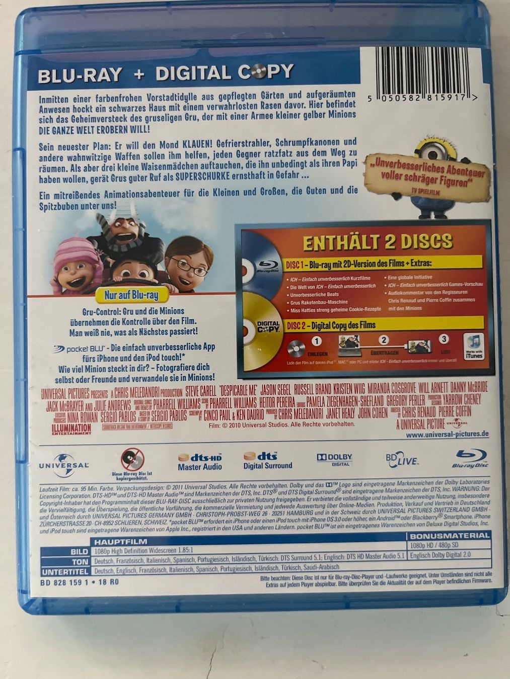 Tutti i DVDs: Ich - Einfach unverbesserlich (2010) Blu-ray – Nuovo (secondo la descrizione) da Sierre venduto da black.box 1