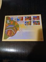 Belle enveloppe illustrée avec timbres, pièce unique!