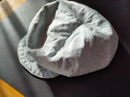 Jeans Baskenmütze waschbar Wendemütze Cap Damen rot handmade