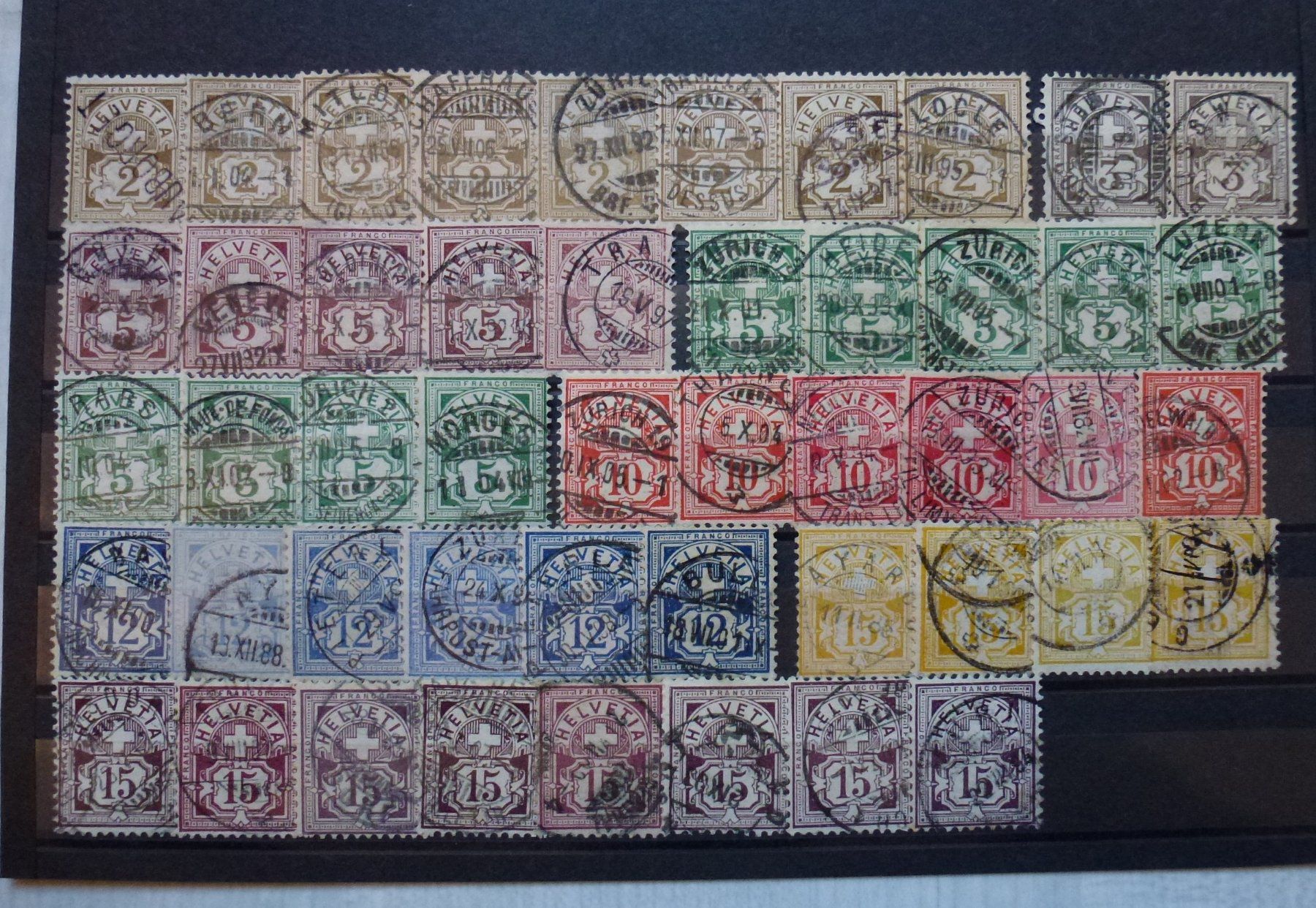 Alle Briefmarken: Sammlung ++ 48 Stück von diversen Ziffermuster Briefmarken – Gebraucht aus Walkringen von Casablanca777