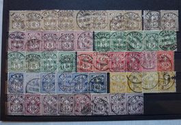 Sammlung ++ 48 Stück von diversen Ziffermuster Briefmarken