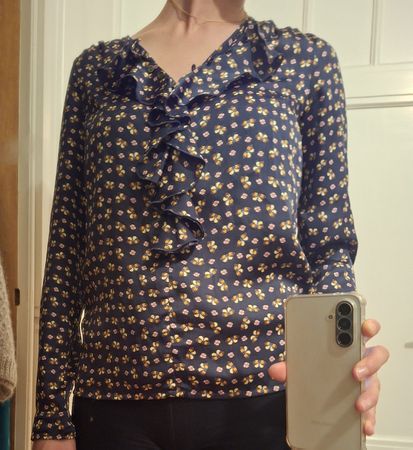 Paul & Joe Sister chemisier bleu motif papillons taille 2