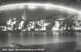 BASEL Rheinuferbeleuchtung mit Münster