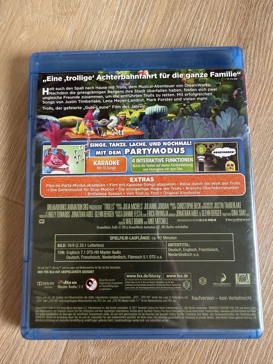 Tutti i DVDs: Trolls (Blu-Ray) – Usato da Nürensdorf venduto da agwils7 1