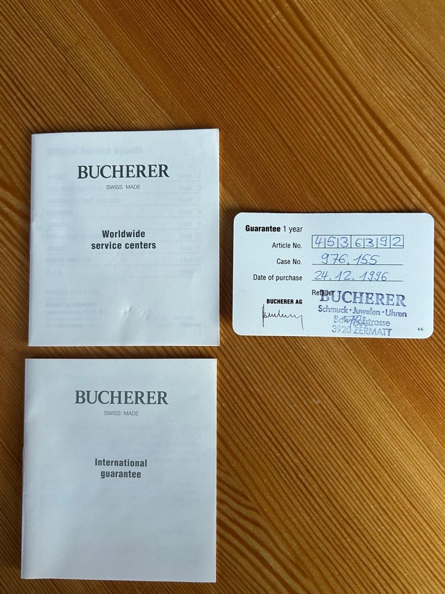 Bucherer Orologi: Bucherer Uhr Perlmutt Zifferblatt 18k – Usato da Zermatt venduto da Serverin-A 7