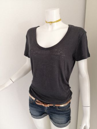 🤩MANGO LEINEN T-SHIRT ANTRAZIT NEU & PRADA P.