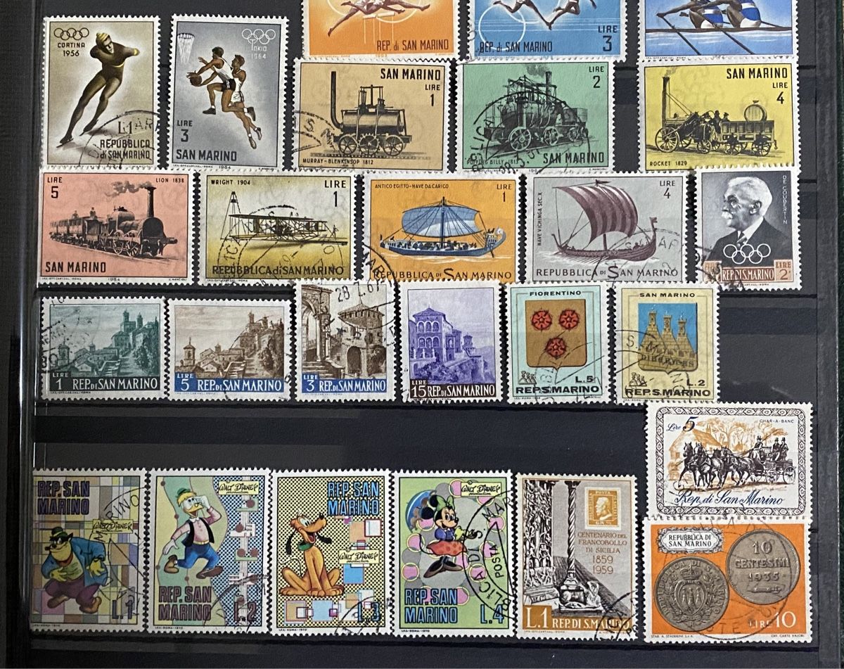 Tutti i francobolli: Timbres - San Marino – Usato da Petit-Lancy venduto da Solcarm 3