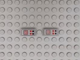 LEGO Space - Bedruckte Fliesen Computer - 3069p25 (Lot 5)