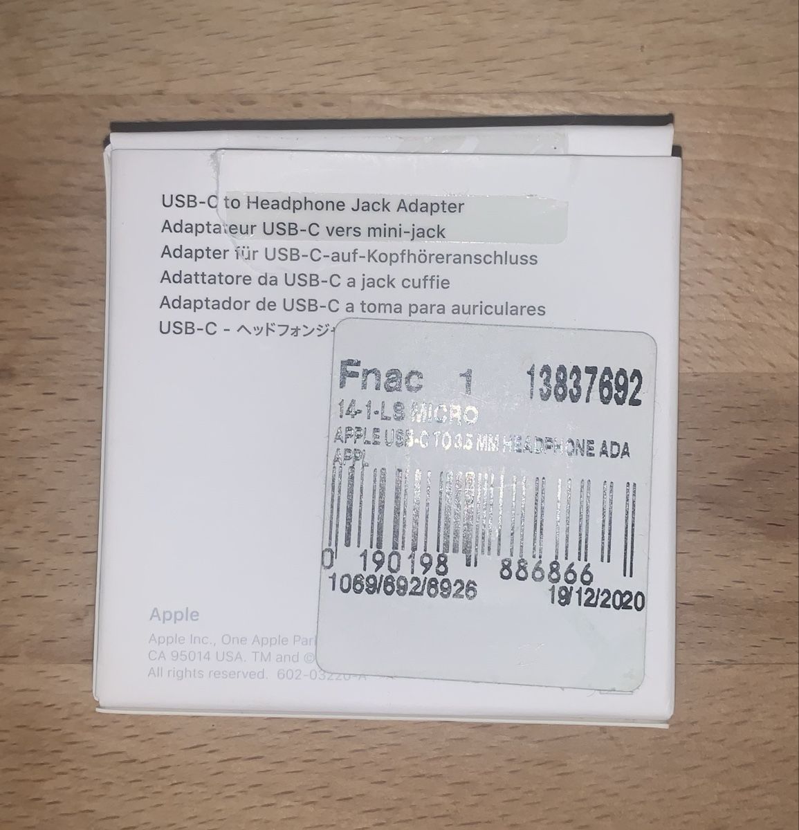 Apple Unità & Adattatore: Apple Adapter - USB-C to Headphone Jack – Nuovo e nell'imballaggio originale da Corsier GE venduto da neiluj2003 1