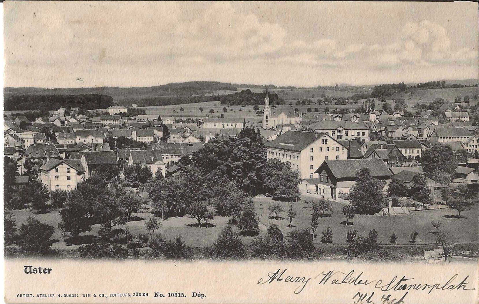 Cartes postales: Karte Uster 1908 – D'occasion à Zürich par Philacat11